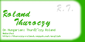 roland thuroczy business card